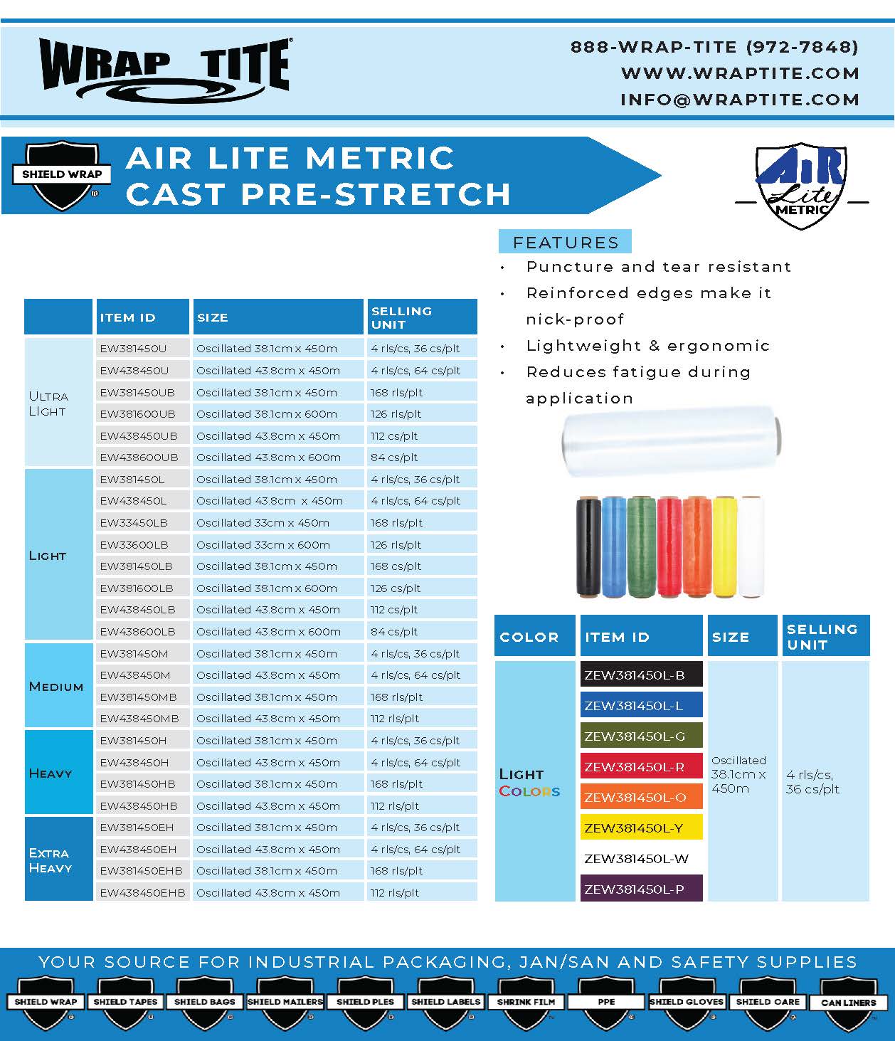 Air Lite Metric Pre-Stretch Wrap