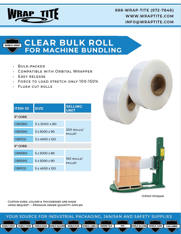 Bulk Roll for Machine Bundling Sales Sheet