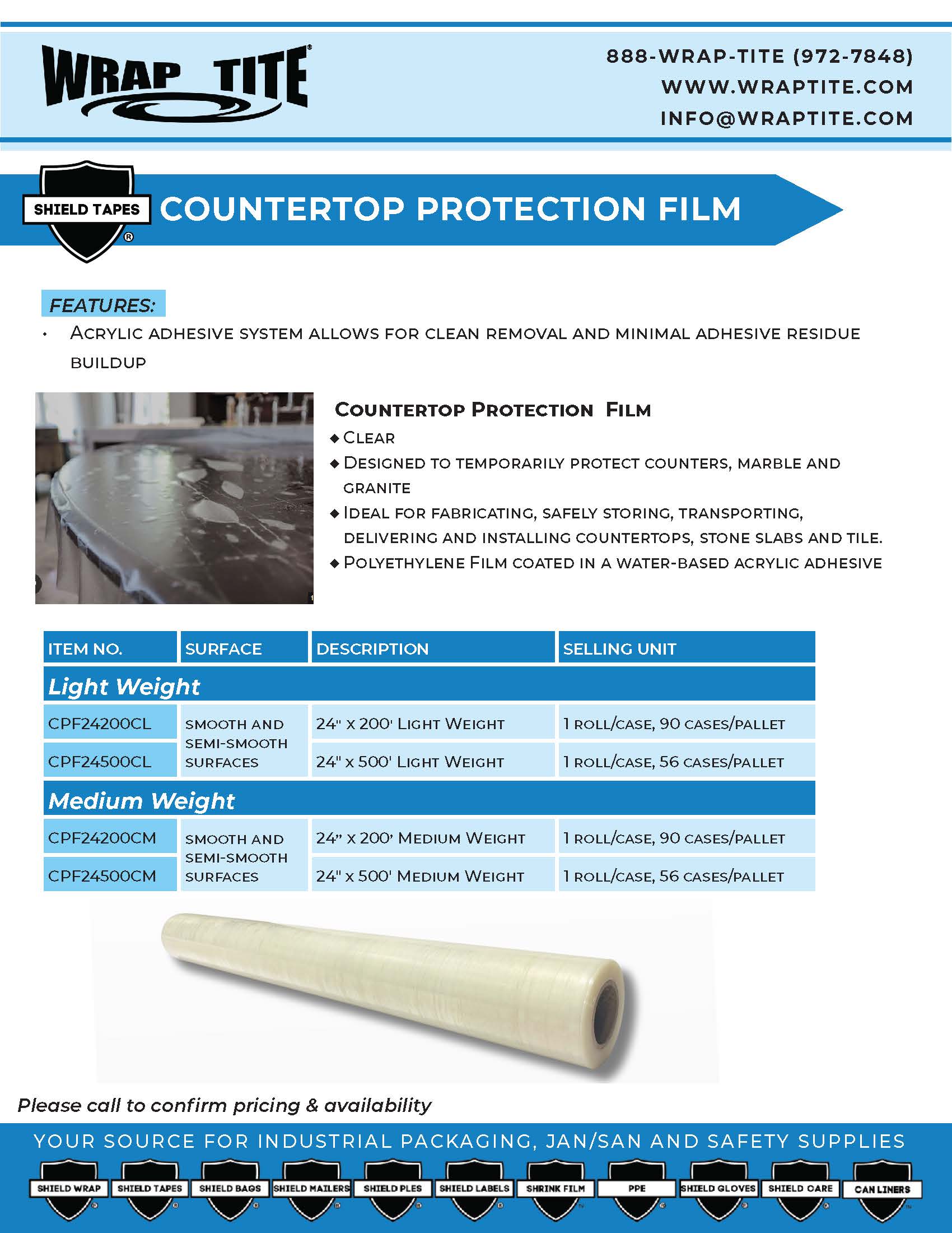 Countertop Protection Film