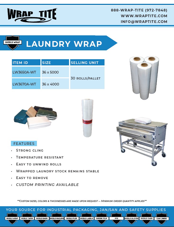 Laundry Wrap Sales Sheet